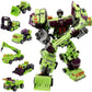 NBK Deformation Oversize Toys Robot Devastator Engineering Combiner 6 in 1 Action Figure Car Truck Model Gift for Kids Boys (Green)