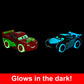 Mattel Disney Pixar Cars Track Talkers Glow Racers Lightning McQueen & Jackson Storm - 2pk