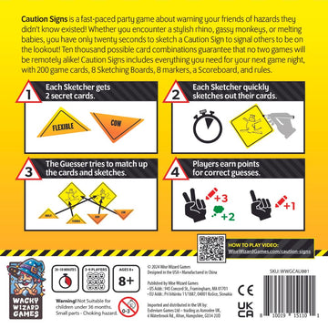 Wacky Wizard Games, Caution Signs: A Hilarious Quick-Sketch Party Game
