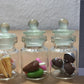 3pc Miniature Food Chocolate Cookie Cake Dollhouse Donut Candy in Clear Glass Mini Bottle fruit Food #MF055