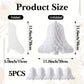 5 Pack 11.8 Inch Bell Paper Honeycomb Decorations, Hang Bridal Tissue Centerpieces, 3D White Bell Ornaments for Wedding, Christmas, Holiday, Winter