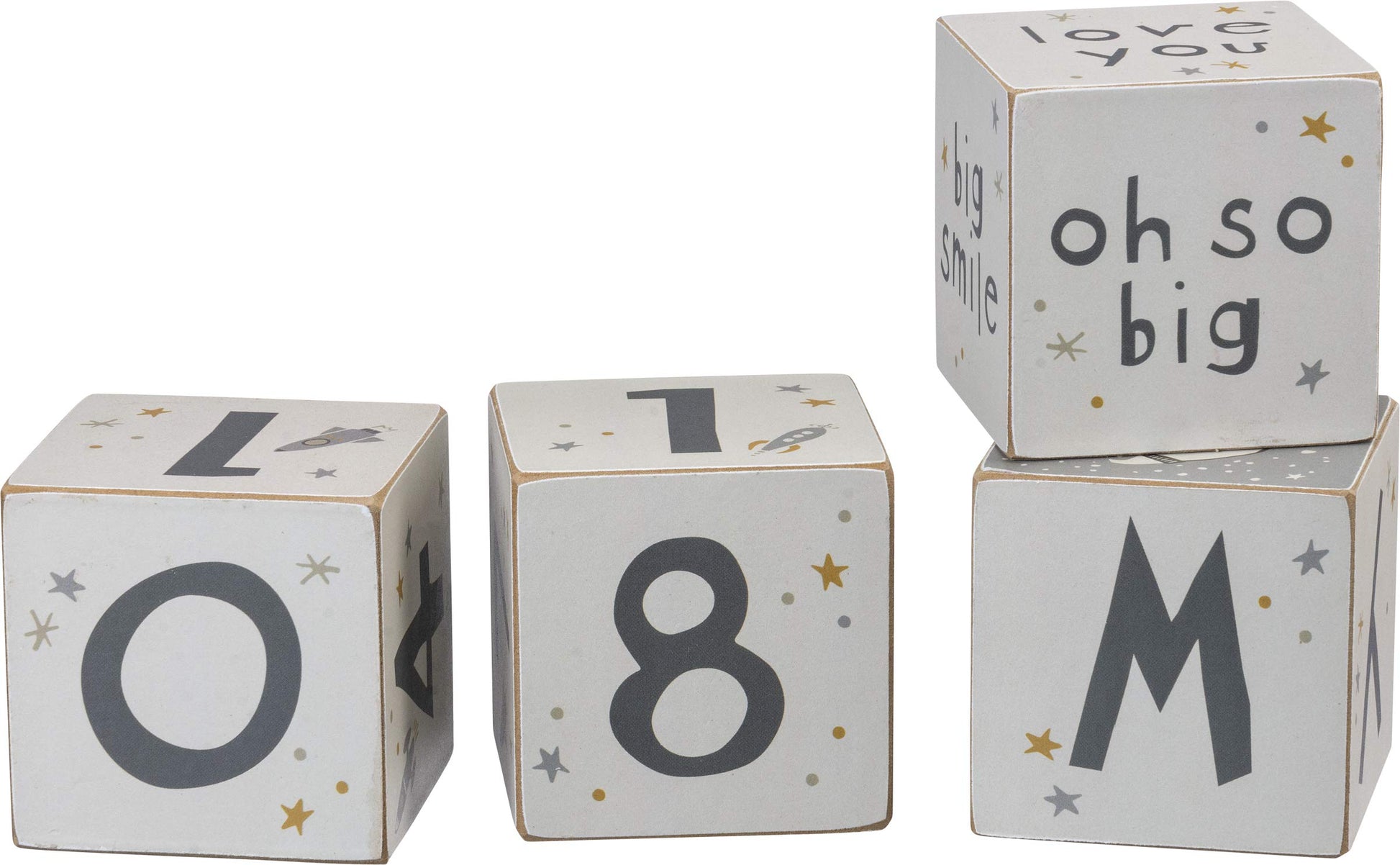 Primitives by Kathy Baby Milestone Blocks, Set of 4, Galaxy