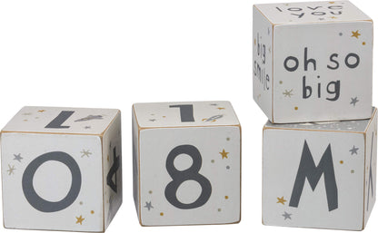 Primitives by Kathy Baby Milestone Blocks, Set of 4, Galaxy
