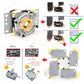 9800 in 1 Saga DX Special Version Arcade Board DIY KIT Up to 4 Players Support 3D Games Joystick Buttons Harness Cable (Red Blue)