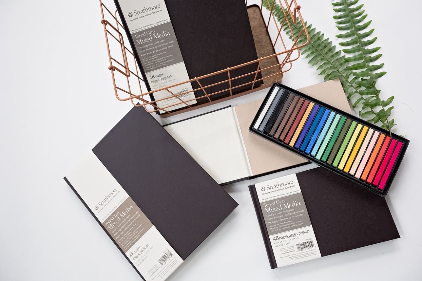 Strathmore 400 Series Softcover Toned Mixed Media Journal, 184lb Paper, Warm Tan, 8 x 5.5 inches, 24 Sheets (481-305)