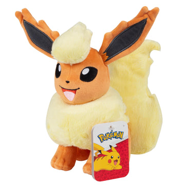 Pokémon 8" Flareon Plush - Officially Licensed - Eevee Evolution - Authentic Soft Stuffed Animal Toy Figure - Gift for Kids, Boys, Girls - 2+