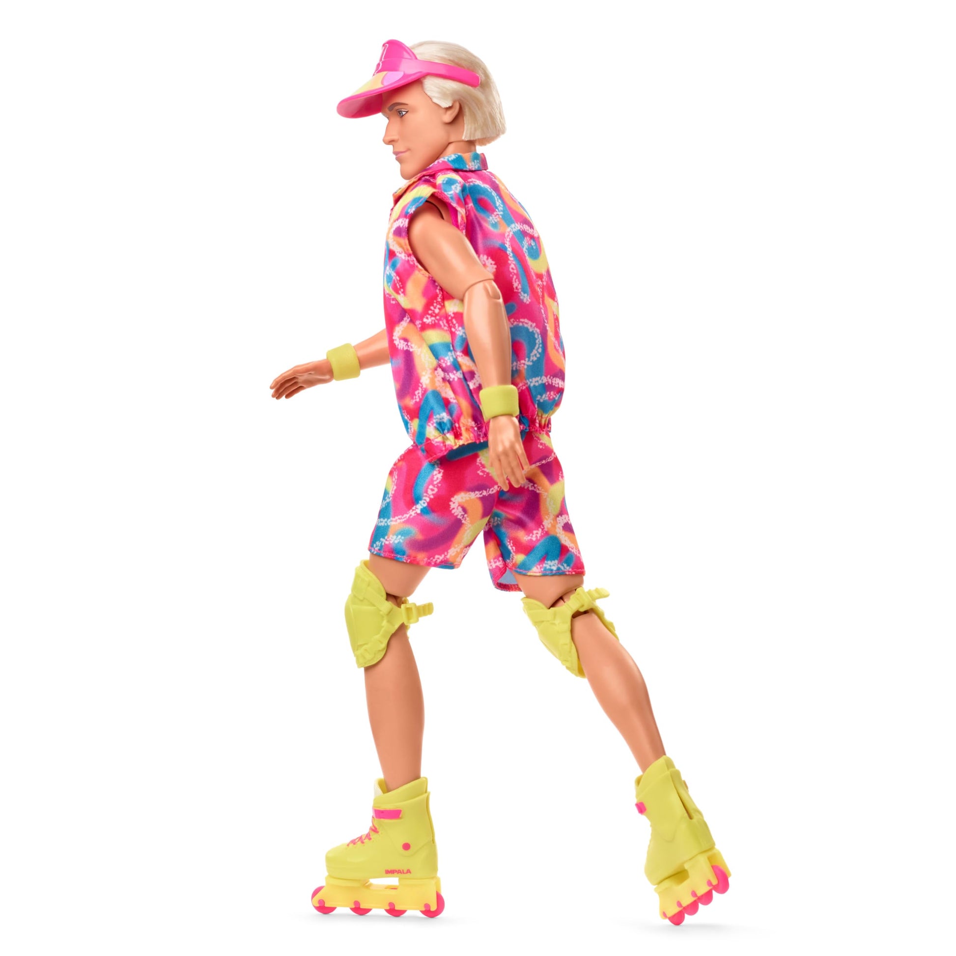Barbie Ken® Doll from the Barbie Movie Collectible Doll wearing a retro skating outfit and roller skates, JBJ51