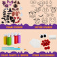 Klever Kits Halloween Craft Pumpkin Decorating Kit, Arts Activities Party Supplies, Party Favors for Kids, Halloween Painting Kit with 12 Designs, DIY