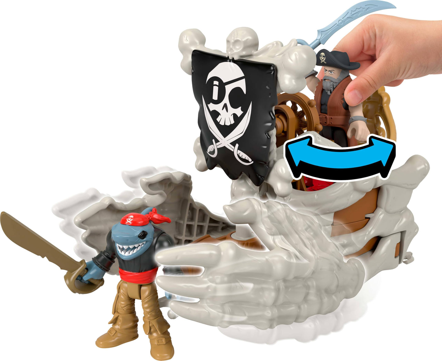 Fisher-Price Imaginext Billy Bones Pirate Ship Playset with Accessories