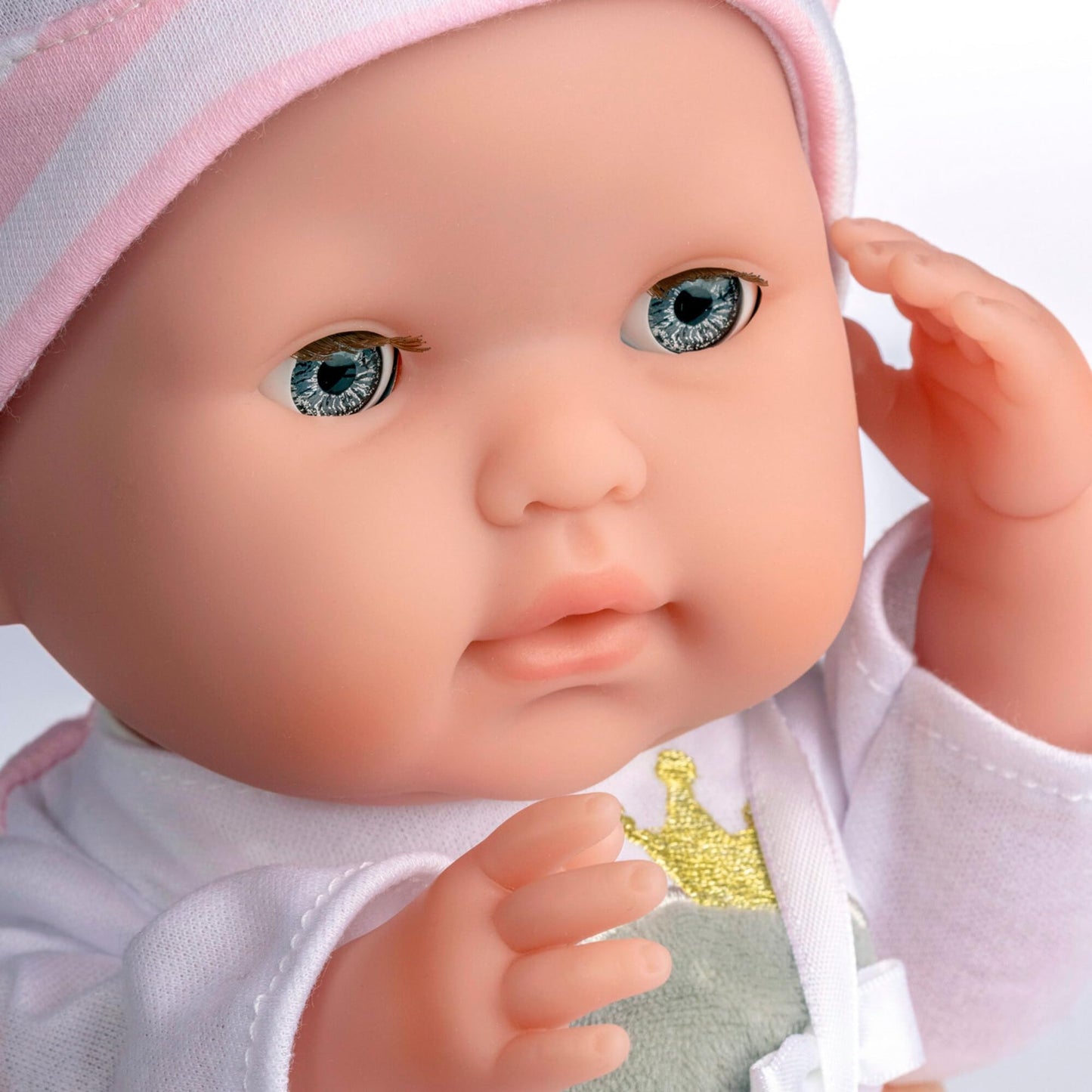 15" Realistic Soft Body Baby Doll with Open/Close Eyes | JC Toys - Berenguer Boutique | 10 Piece Gift Set with Bottle, Rattle, Pacifier & Accessories