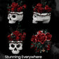 iATOM Skull Roses Flower Bouquet Building Set, Botanical Collection Kit for Adult Women, Birthday Gifts for Mothers Day