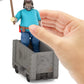 Mattel Minecraft Action Figure Set, Explosive Minecart Escape with 4-inch Steve & Mining Accessories, Toy Collectible Inspired by the Movie