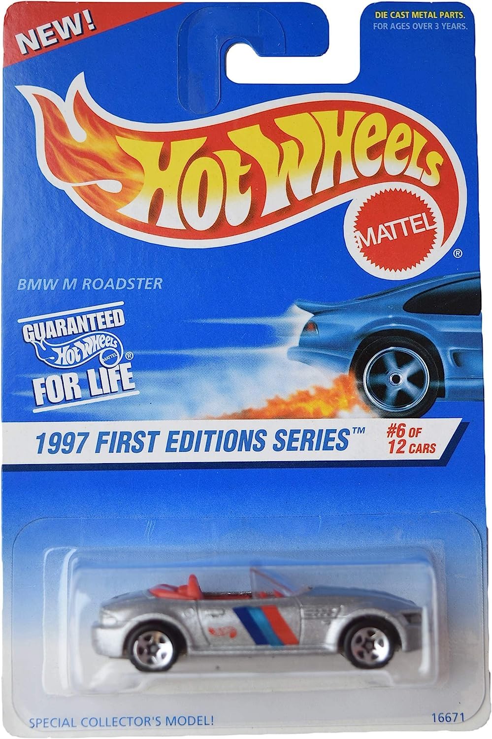 Hot Wheels 1997 First Editions #6 BMW M Roadster #518 5-Spoke Mint 1:64 Scale