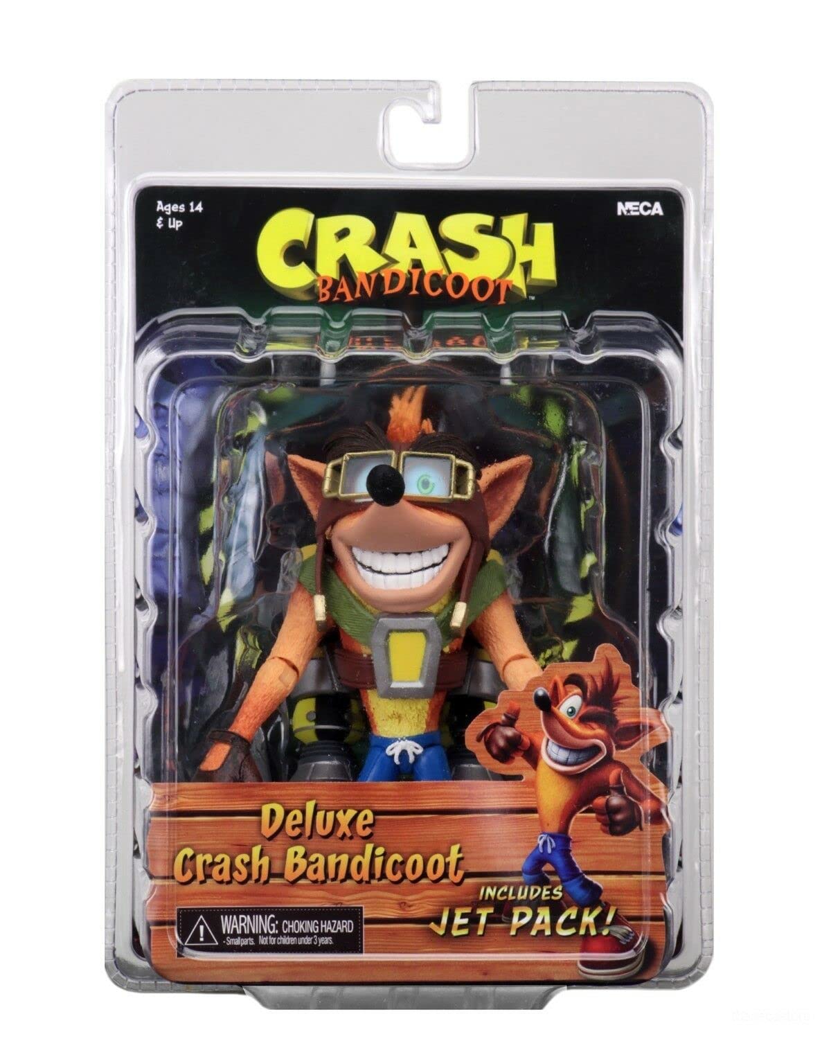 NECA - Crash Bandicoot 7" Scale Action Figure ? Deluxe Crash with Jetpack