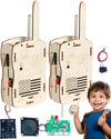 STEM Toys Science Kids Walkie Talkies for 6 7 8 9 10 11 12 13 14+ Years Old Boys Girl Teens Gift Ideas DIY Birthday Gifts Building Crafts Kit