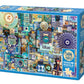 Cobble Hill 1000 Piece Puzzle - Rainbow Collection: Blue - Sample Poster Included