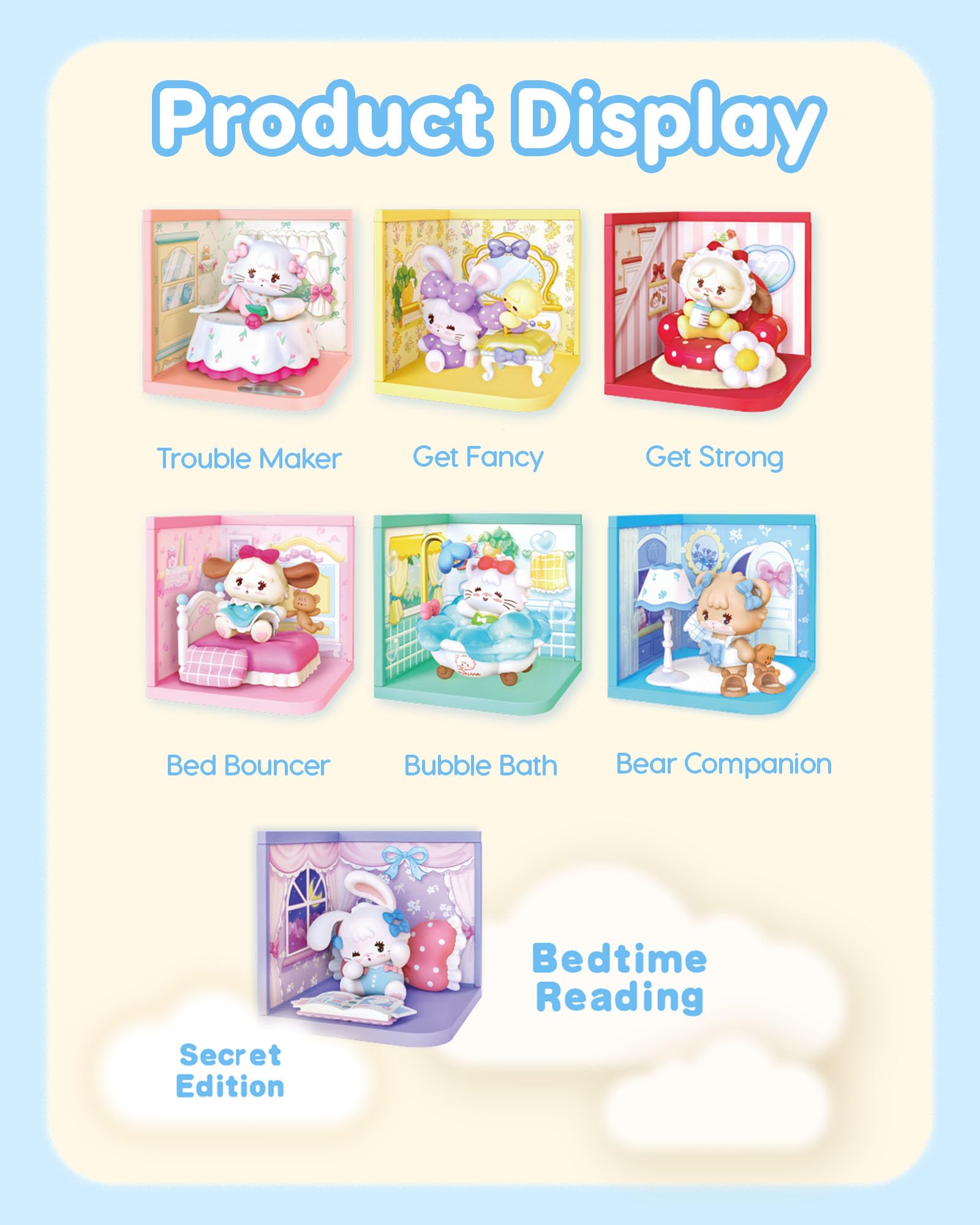 ROBOTIME Babies’ Little World Blind Box 1PC Surprise Kawaii Doll Action Figure Collectible Cute Desk Decor Random Art Toys Creative Gifts