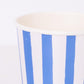 Meri Meri Striped Cups for Parties (Pack of 8), Disposable Paper Cups, Sized for Kids & Adults, Ideal for Hot or Cold Party Drinks, 9oz Capacity