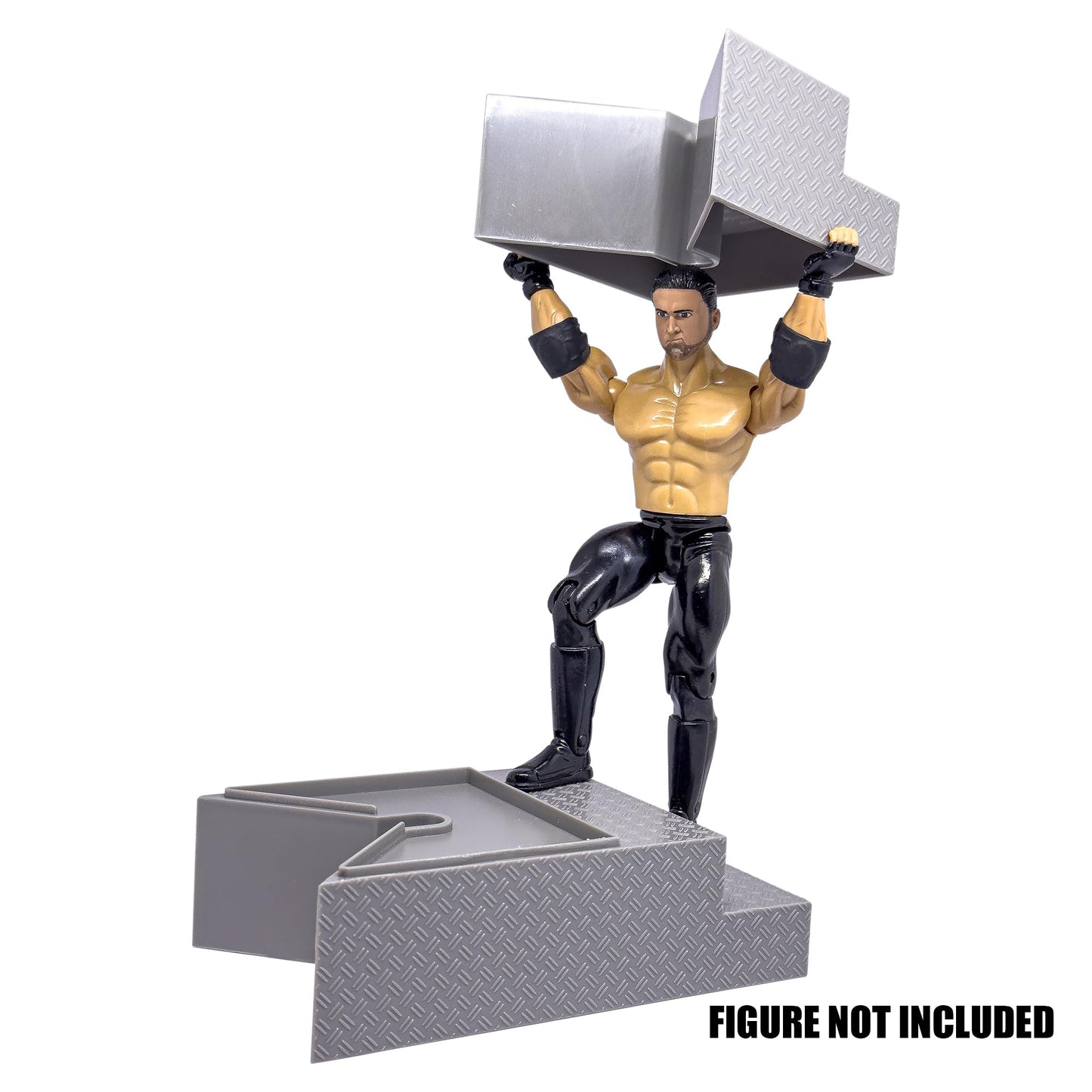 Figures Toy Company Deluxe Gray Breakable Ring Stairs for Wrestling Action Figure Rings