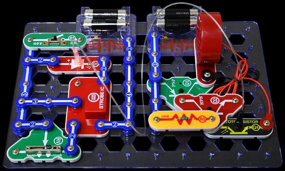 Snap Circuits SCL-175 Lights Electronics Exploration Kit | Over 175 Exciting STEM Projects | 4-Color Project Manual | 55 Snap Modules | Unlimited Fun