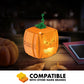 Brickcraft Brick O’-Lantern Building Kit, 233 Pieces | Halloween Pumpkin Decoration with 3 Interchangeable Faces & 2 Flickering Light Bricks | DIY