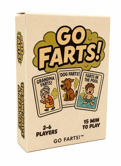 Go Farts! Card Game - The Hilarious Family Card Game that Will Make You Laugh Out Loud | Funny Party Card Game for Kids & Adults | 2-6 Players |