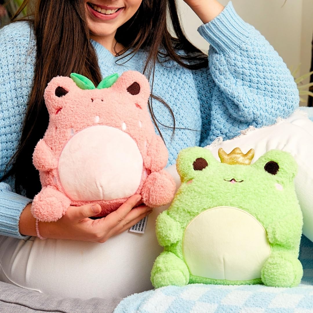 Cuddle Barn PlushGoals Wawa The Prince - Frog Plush with Shiny Crown - 9 in