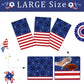 Bzhouyy Soccer Party Tablecloth 3 Pack, 54 x 108 Inch American Flag Themed Disposable Plastic Table Covers, Waterproof Spill Proof Tablecloths
