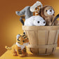 PREXTEX Safari Friends Stuffed Animal Gift Set - 5 Small Plush (Giraffe, Tiger, Lion, Polar Bear, Elephant) Zoo Animals - Machine Washable Stuffed