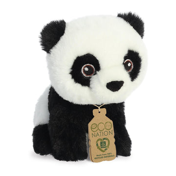 Aurora® Responsibly Made Eco Nation™ Mini Panda Stuffed Animal - Ideal for Playtime Adventures - Perfect for Birthdays or Just Because - Black 5