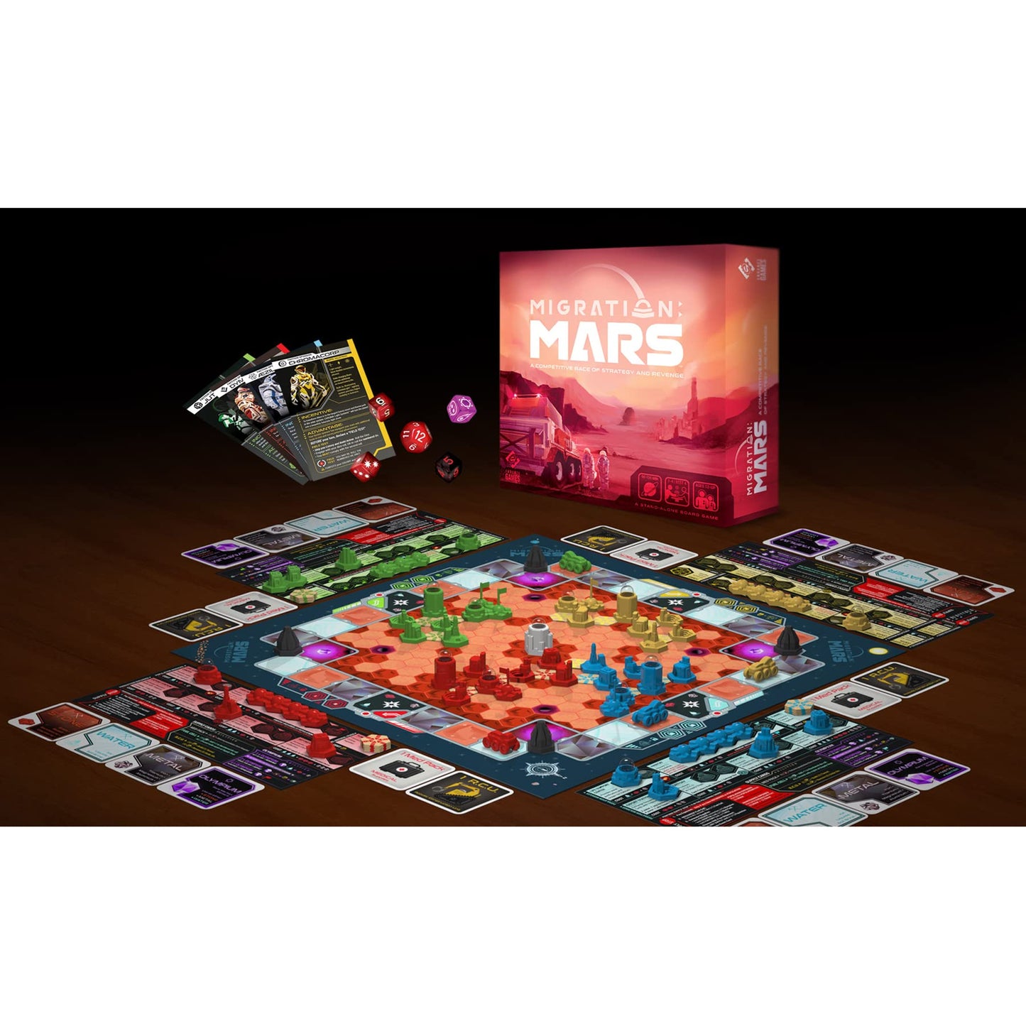 Enhance Games: Migration Mars - Strategy Board Game, 2-4 Players, Ages 12+, 90-120 Min Play Time Multi