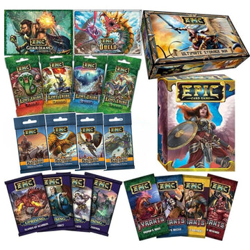 Wise Wizard Games, Epic Card Game Bundle: Base Set, Guardians of Gowana, Duels Boxed Sets Plus 4 Lost Tribe Card Packs, 4 Pantheon Packs, 4 Tyrants, 4