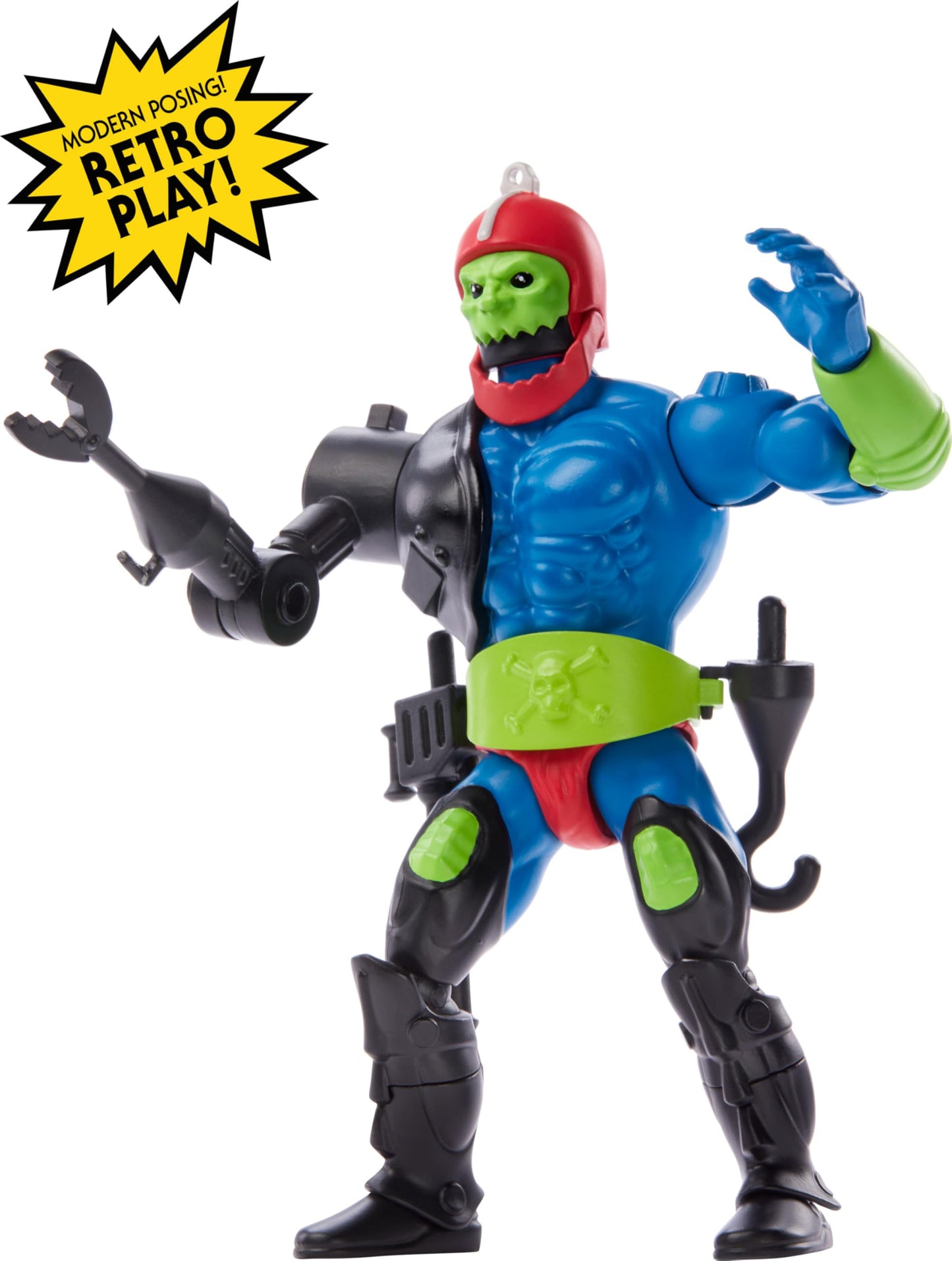Masters of The Universe Origins Action Figure Trap Jaw Collectible, 5.5 Inch Motu Popular Villain Toy with 16 Posable Joints & Accessories