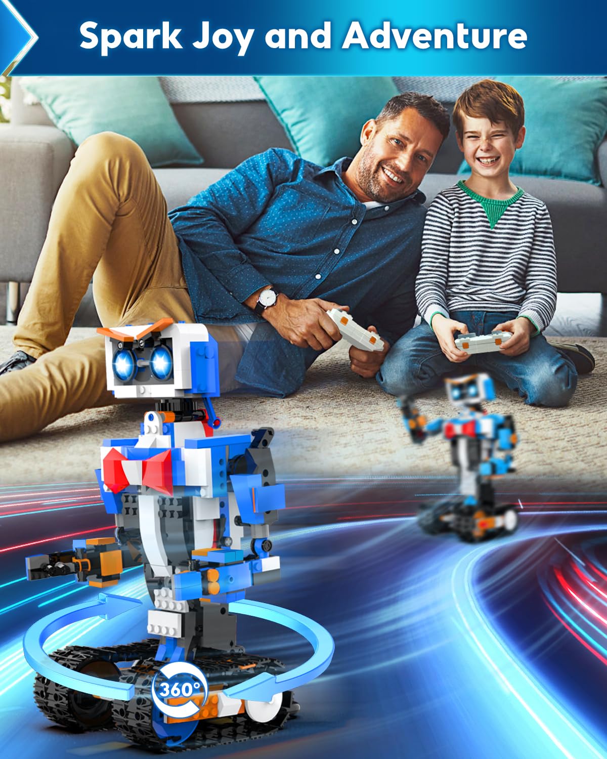 Robot Building Kits for Kids, Stem Toys for Boys Age 8-12, APP & Remote Control Educational Coding Building Sets, Programmable Robot for Kids