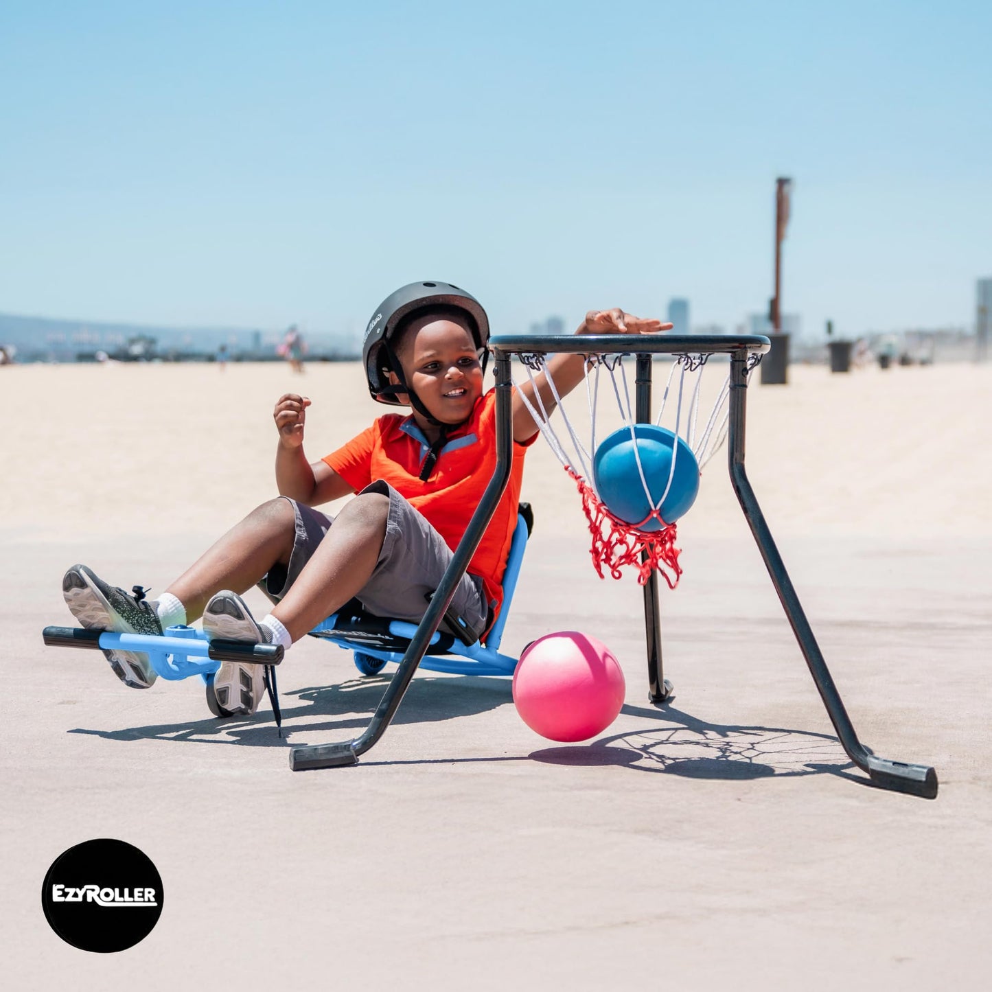 EzyRoller Classic Ride on Scooter for Kids Ages 4+ - Blue