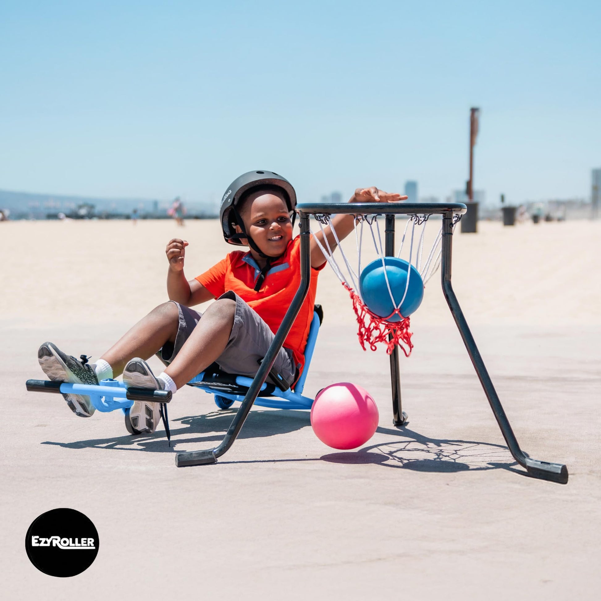 EzyRoller Classic Ride on Scooter for Kids Ages 4+ - Blue