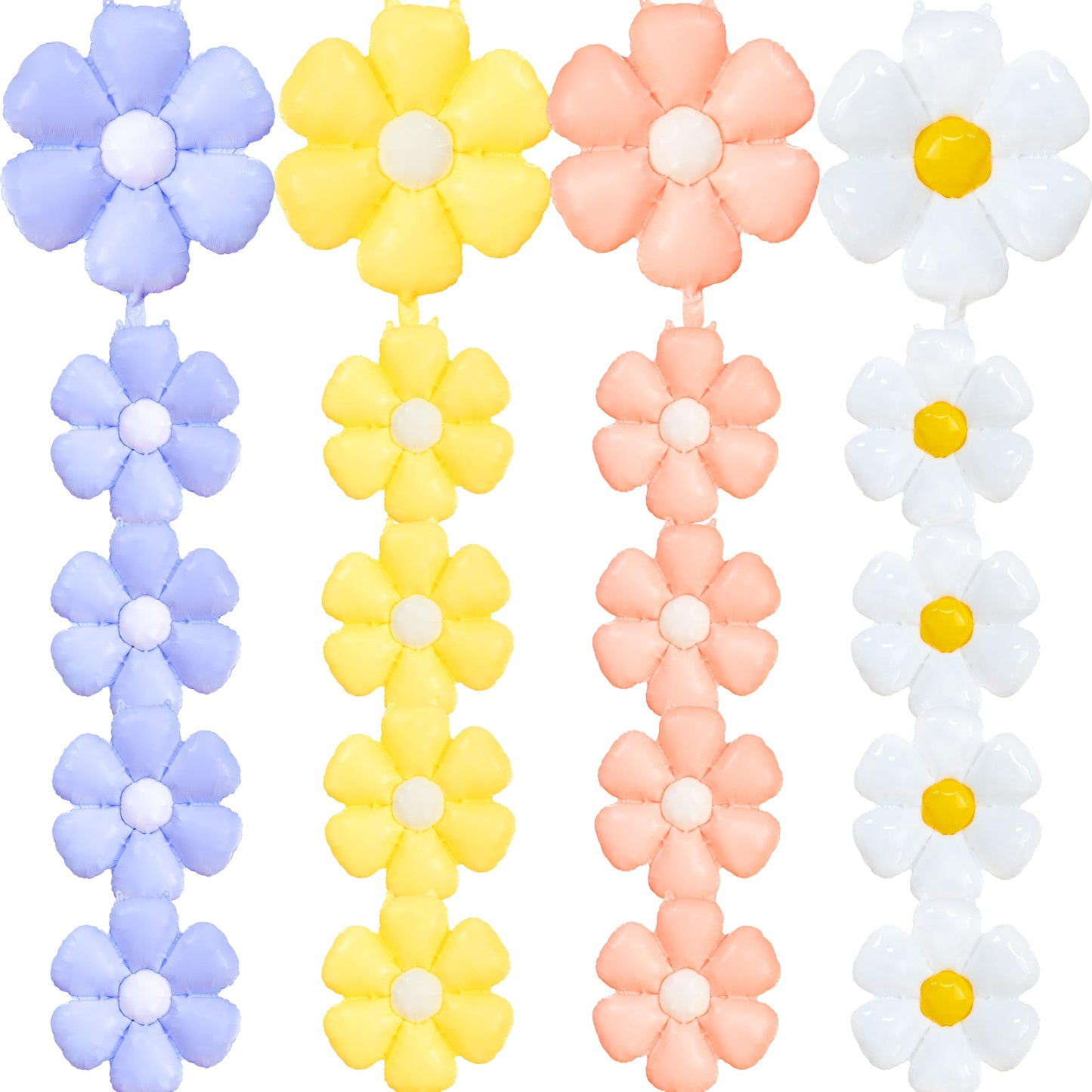 EUVBOKW 20 Pcs Daisy Balloons Flower Balloons Party Decorations