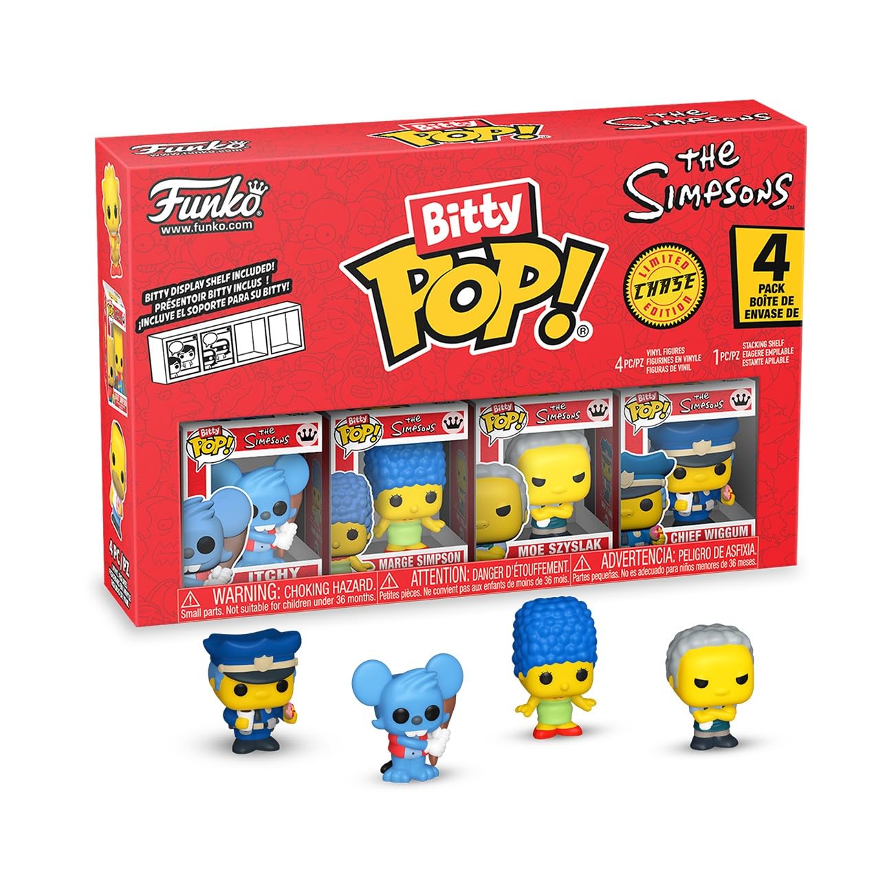 Funko Bitty POP! 4 Pack: The Simpsons - Itchy, Marge (1 in 6 Chase Chance)