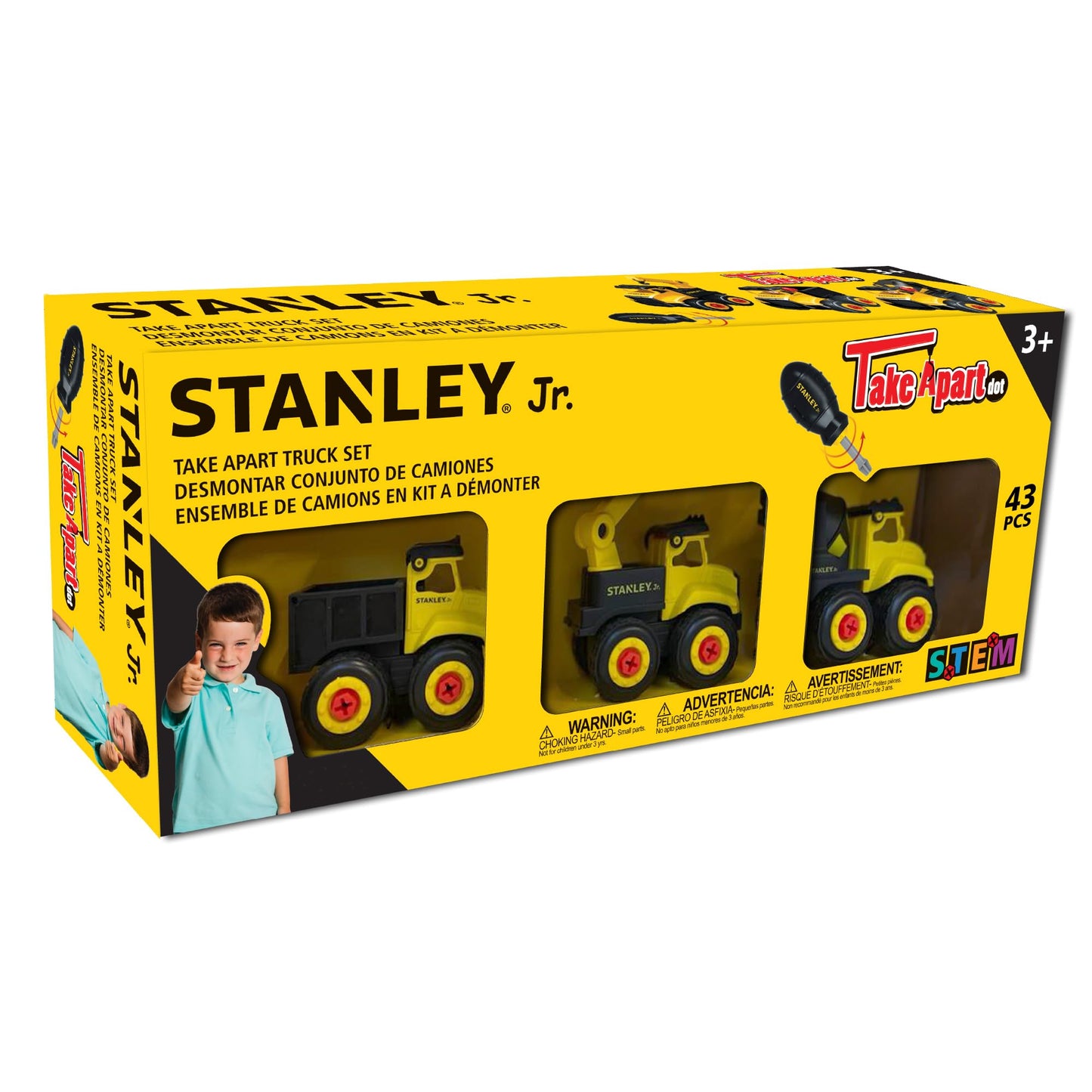 Stanley Jr. Red Toolbox Take Apart Dot 3 Piece Set