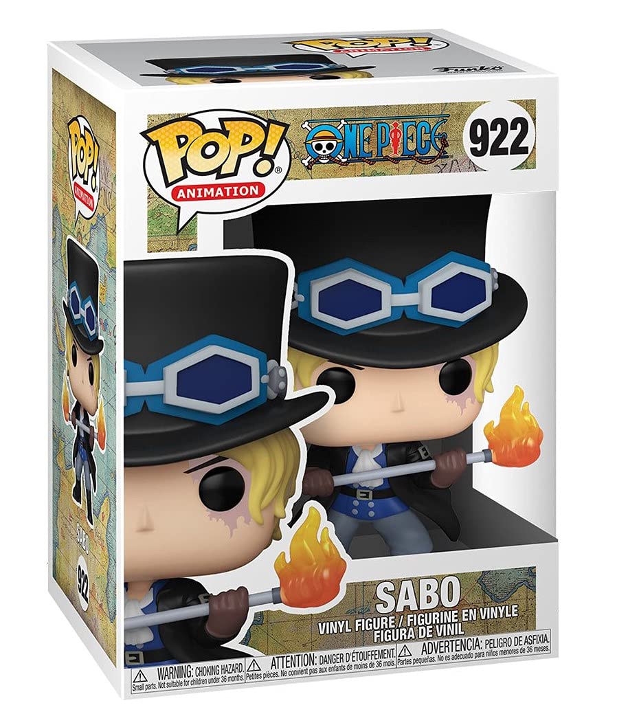 Funko Pop! Anime: One Piece - Sabo Vinyl Figure #922 (Bundled with Compatible Pop Box Protector Case), Multicolored, 3.75 inches