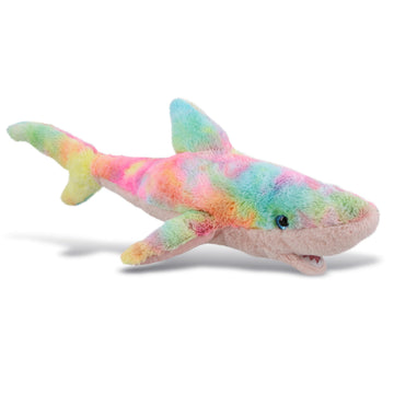 DolliBu Large Rainbow Shark Stuffed Animal - Soft Huggable Shark Stuffed Toy, Adorable Playtime Ocean Plush Toy, Cute Cuddle Gifts for Kids and Adults