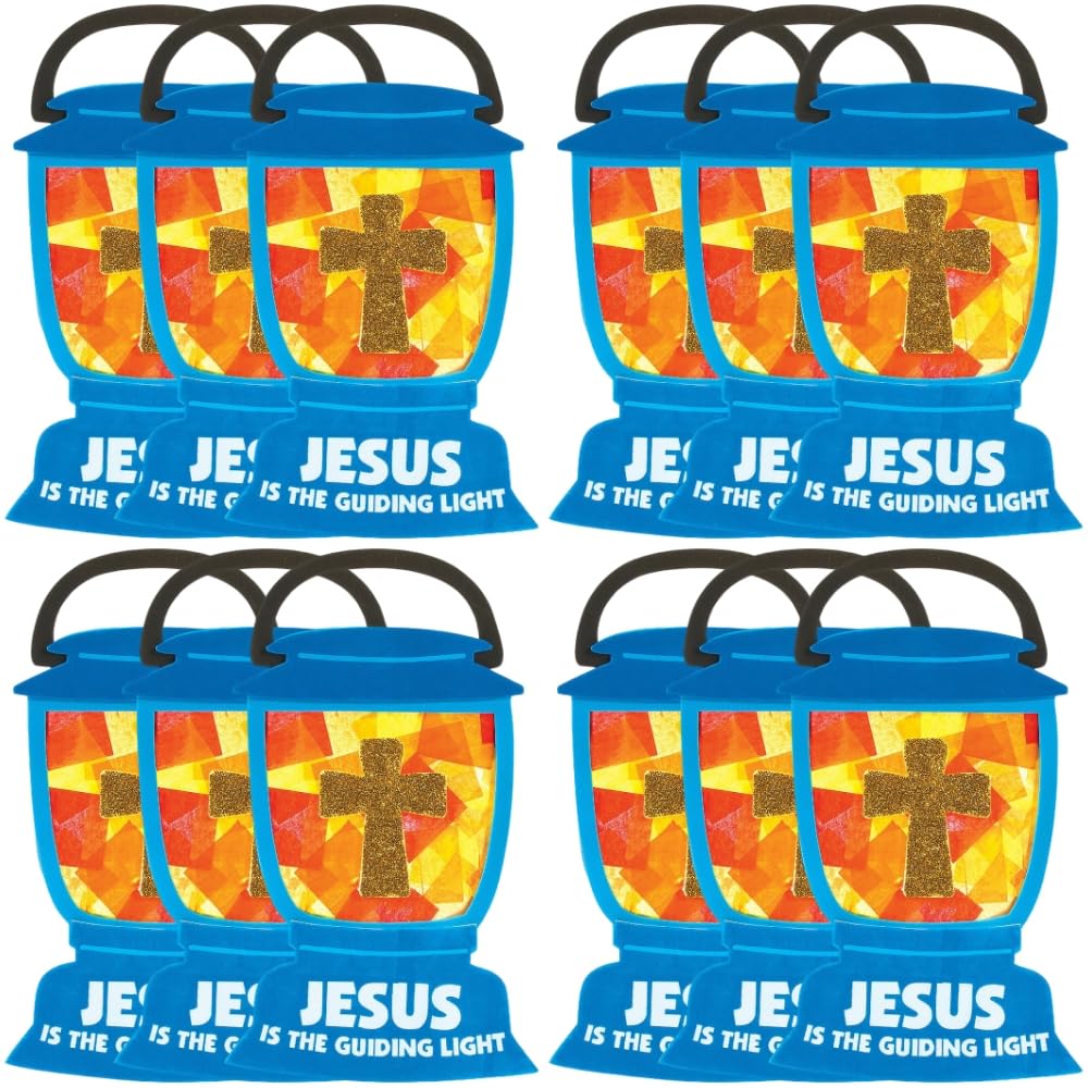 Fun Express 10" Jesus Lights the Way Tissue Paper Sign Craft Kit VBS 2026 - Makes 12