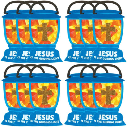 Fun Express 10" Jesus Lights the Way Tissue Paper Sign Craft Kit VBS 2026 - Makes 12