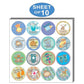 Creanoso Baby Shower Stickers for Boys (10-Sheets x 16 Designs) - Individual Small Size 1.5 Inches in Diameter, Unique Designs DIY Decoration Art