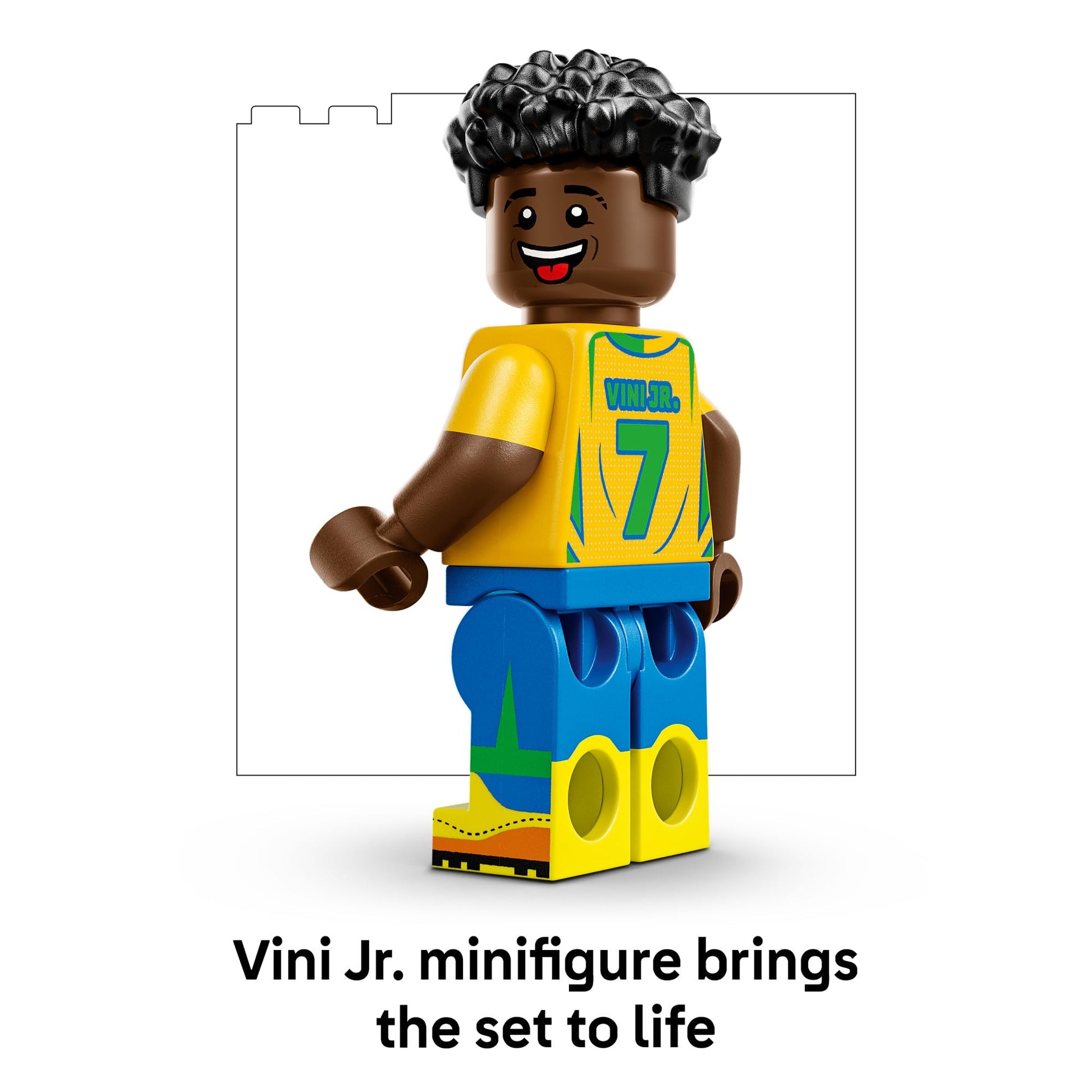 LEGO Editions Vini Jr. - Soccer Highlights - Building Set for Boys & Girls, Ages 10+ - Collectible Soccer Gift W/Plaque - Kids Bedroom or Shelf Decor