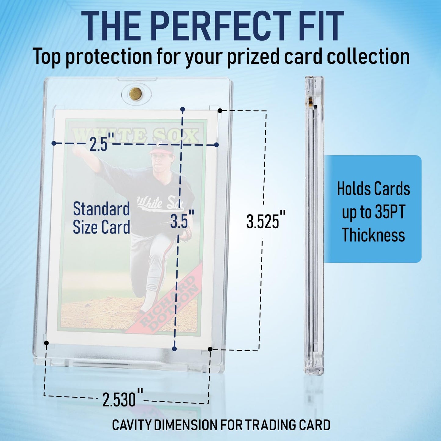 Premium 35PT - 360PT Magnetic Card Holder Case | Magnetic Trading Card Holder, Pro Sports, Football, Basketball, Baseball, MTG & TCG U-V Hard