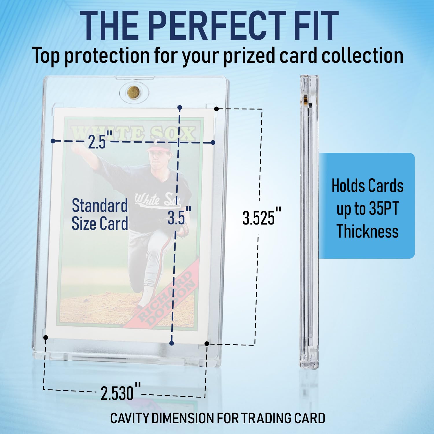 Premium 35PT - 360PT Magnetic Card Holder Case | Magnetic Trading Card Holder, Pro Sports, Football, Basketball, Baseball, MTG & TCG U-V Hard