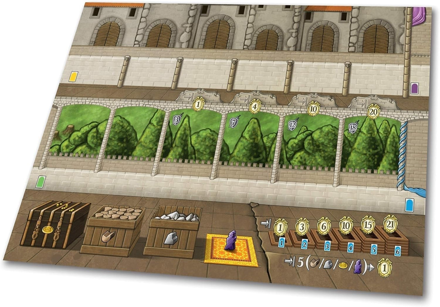 CMON Lorenzo il Magnifico: Houses of Renaissance Expansion | Strategy Board Game for Teens and Adults| Ages 14 and up | 2 to 5 Players | Average