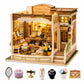 DIY Miniature House Kit, 428 PCS Jewelry Shop DIY Book Nook Kit with LED, 3D Wooden Puzzle Miniature Doll House Kit for Arts and Crafts Decor - Unique