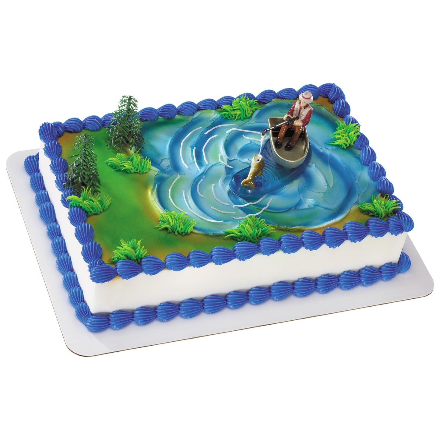 DecoPac Fisherman with Action Fish DecoSet Cake Decoration, 3 Piece Set, (16334)